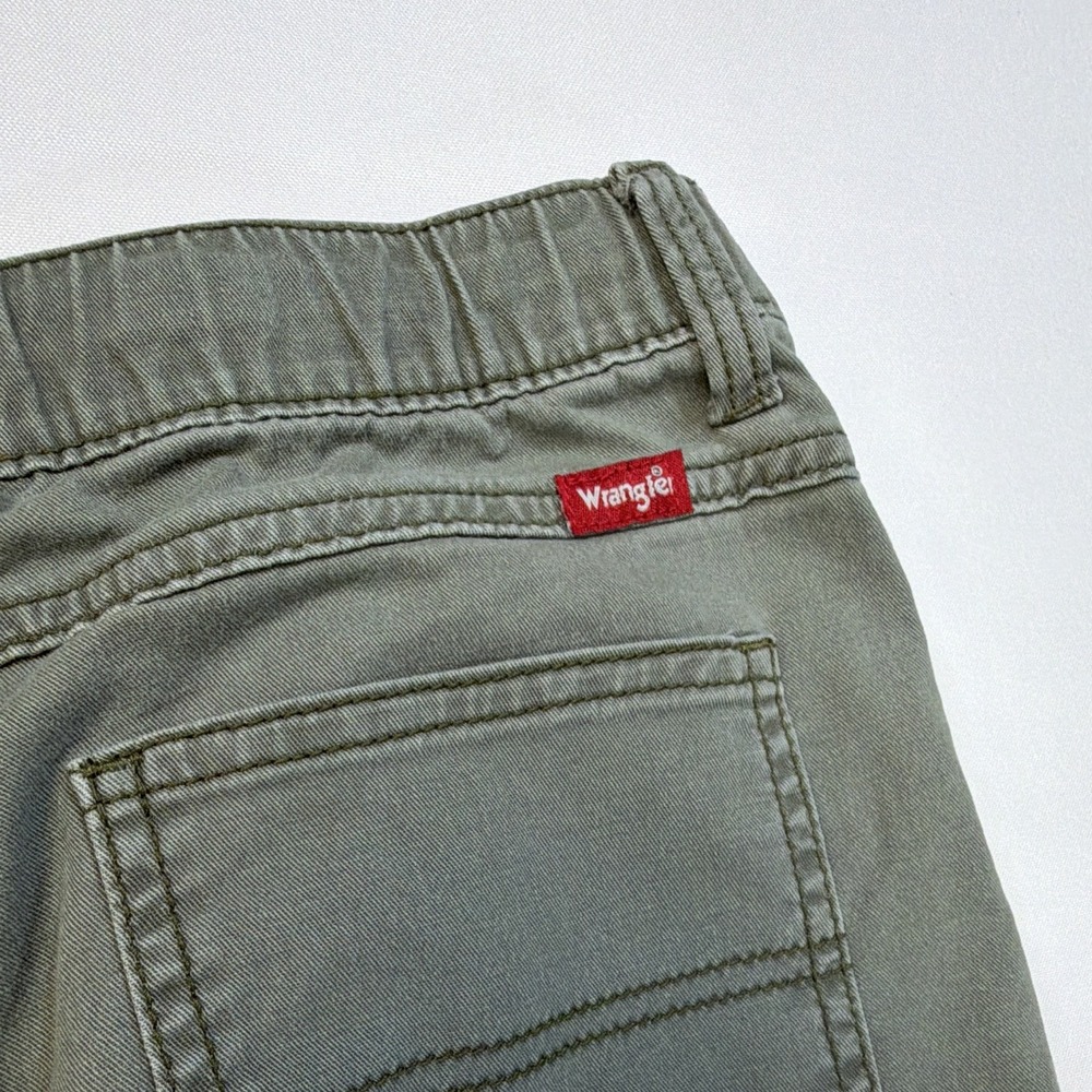 Wrangler Boys Green Solid Cargo Jogger Pants Drawstring Elastic Waist 12 - Picture 13 of 13